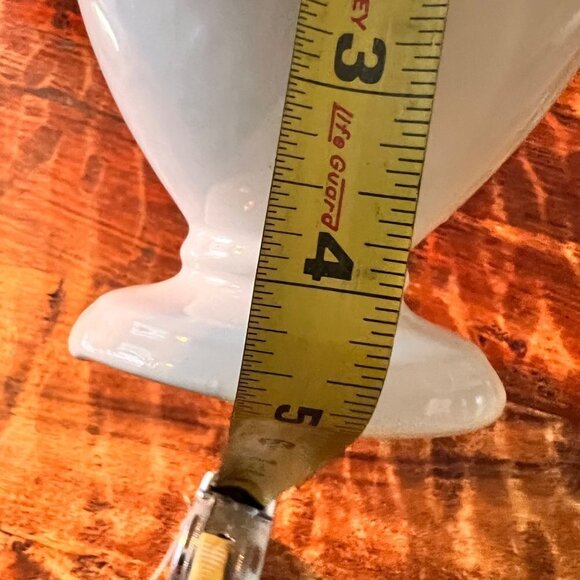 Vintage White Pedestal Urn Vase, Planter - Picture 6 of 6